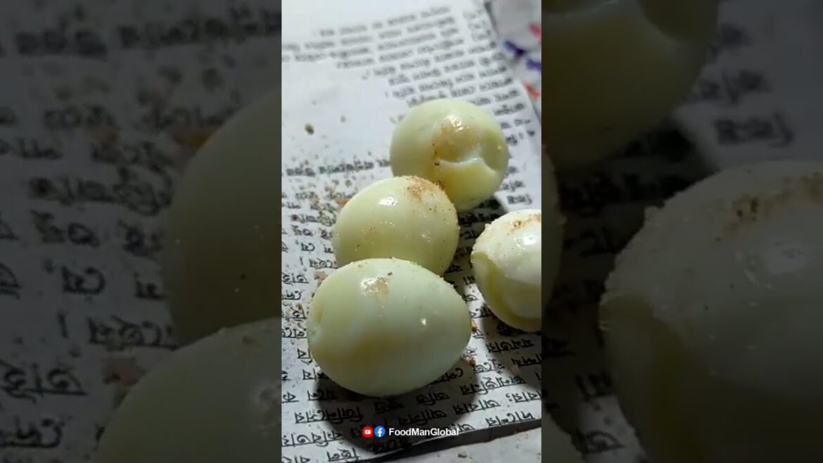Creamy Boiled Egg With Spicy Salad | Bangladeshi Street Food #streetfoodchannel #shorts  #foodman