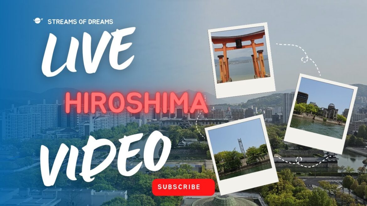 3HRS of Live Video |Great View of Hiroshima Castle | Relaxing scenes and music