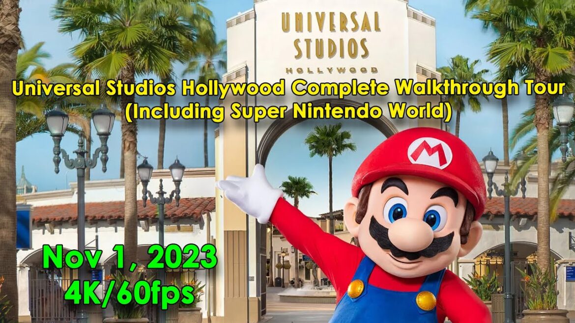 Universal Studios Hollywood (USH) Full Park Walkthrough Tour w/Super Nintendo World 4k/60fps 11-1-23 Universal Studios Hollywood (USH) Full Park Walkthrough Tour w/Super Nintendo World 4k/60fps 11-1-23