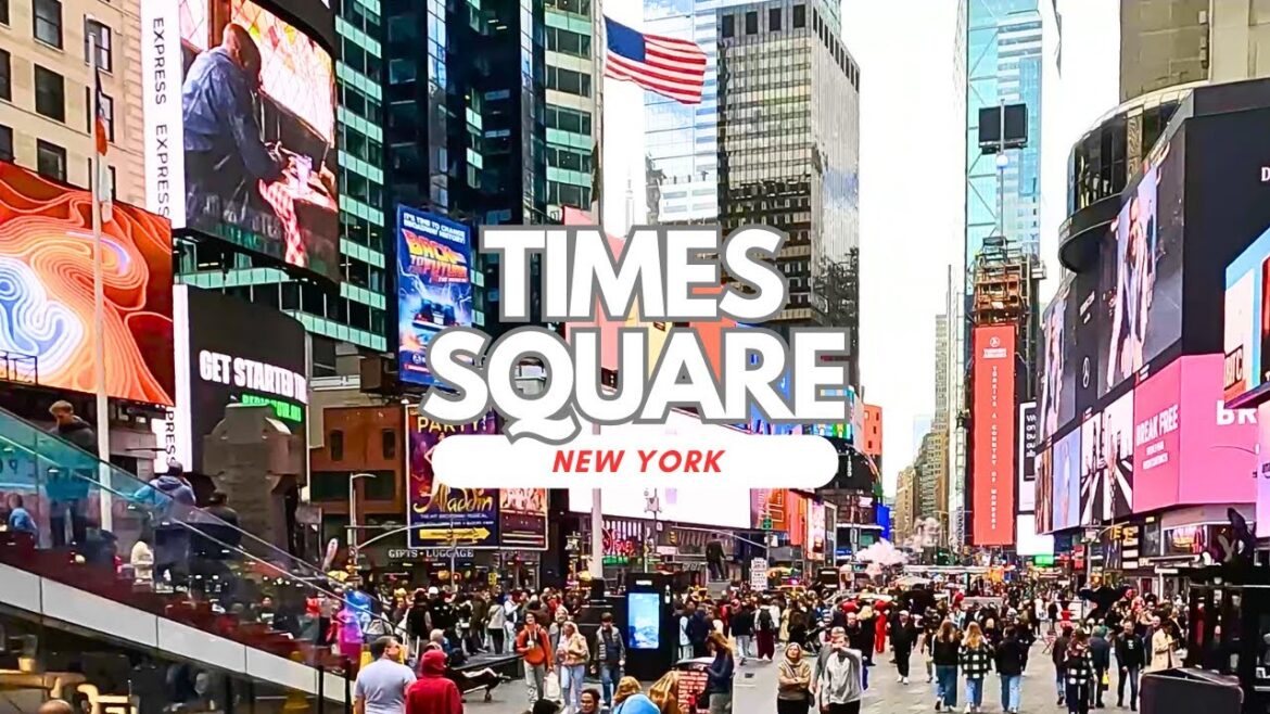 [4K] Walking tour of Times Square in New York City USA - Vacation Travel Guide