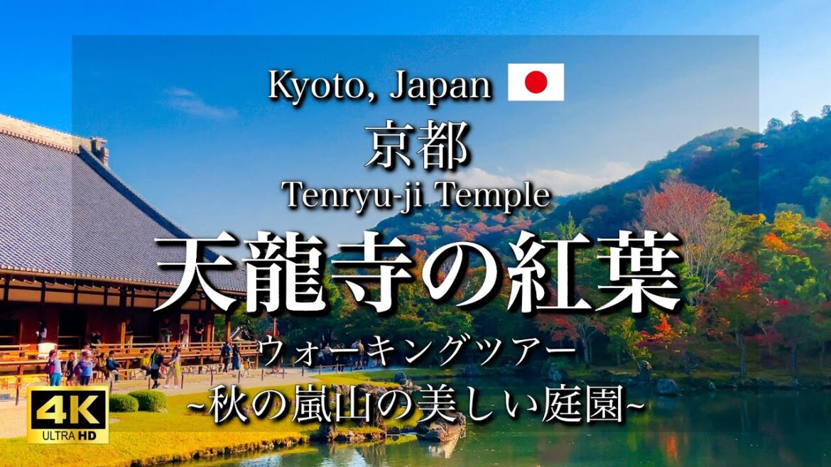 Kyoto, Japan | "Tenryu-ji Temple" with Beautiful Autumn Leaves in Arashiyama [4K]