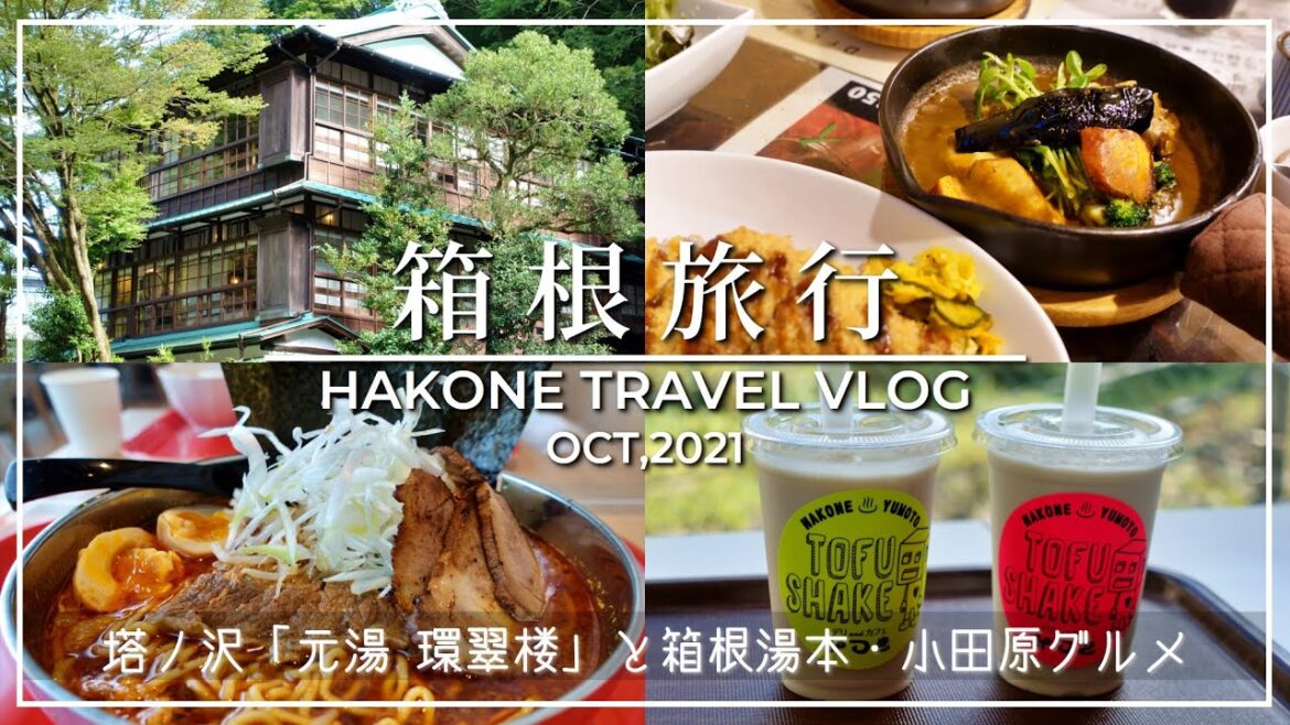 【箱根旅行】元湯 環翠楼に宿泊／箱根湯本のグルメを満喫｜2021.10 Hakone Travel Vlog
