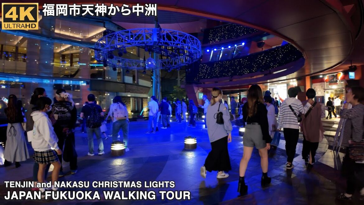福岡市天神から中洲へ歩く4k60p japan walking tour from Tenjin to Nakasu Christmas lights area in Fukuoka city 福岡市天神から中洲へ歩く4k60p japan walking tour from Tenjin to Nakasu Christmas lights area in Fukuoka city
