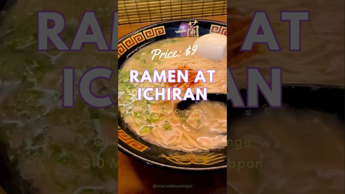 Cheap Eats Challenge: $10 Meals in Tokyo, Japan | Ramen at Ichiran #shorts Cheap Eats Challenge: $10 Meals in Tokyo, Japan | Ramen at Ichiran #shorts