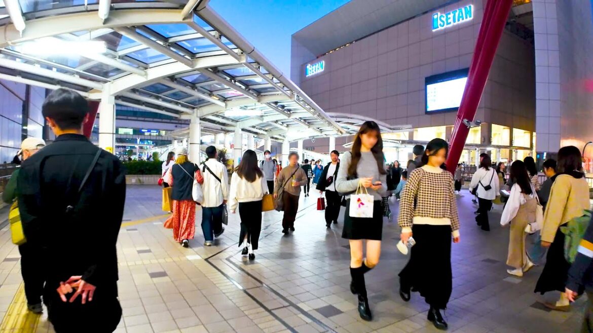 Tachikawa in Tokyo 🐶🍻Date spot♪💖4K ASMR Nonstop 1 hour 01 minutes