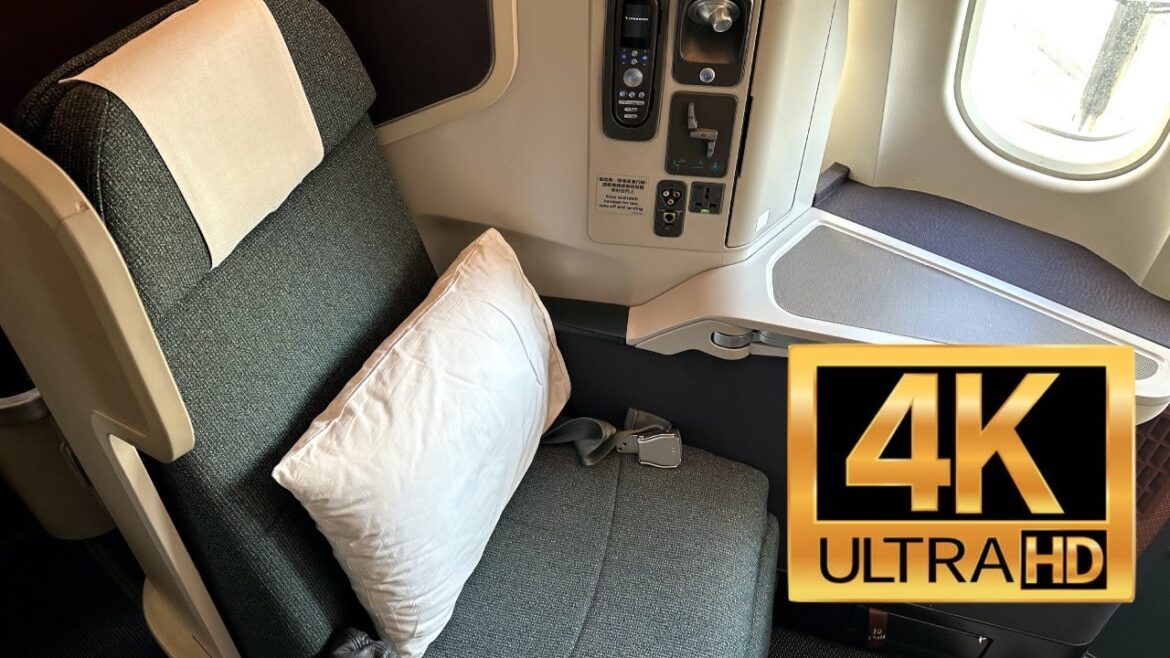 [4K] Cathay Pacific Business Class Airbus A330-300 Hong Kong - Fukuoka, Japan | Window Seat | CX588