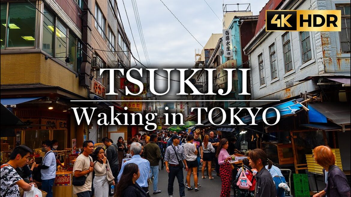 [4K HDR] Take a stroll through 🍣🍤Tsukiji in Tokyo.