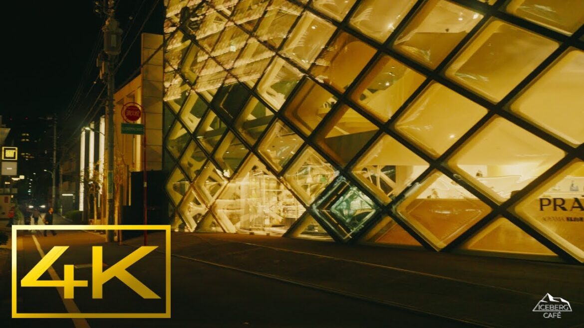 4K Japan Afterhours - Vibrant Upscale Tokyo Night Walk POV - Harajuku to Ginza - ICEBERG CAFÉ