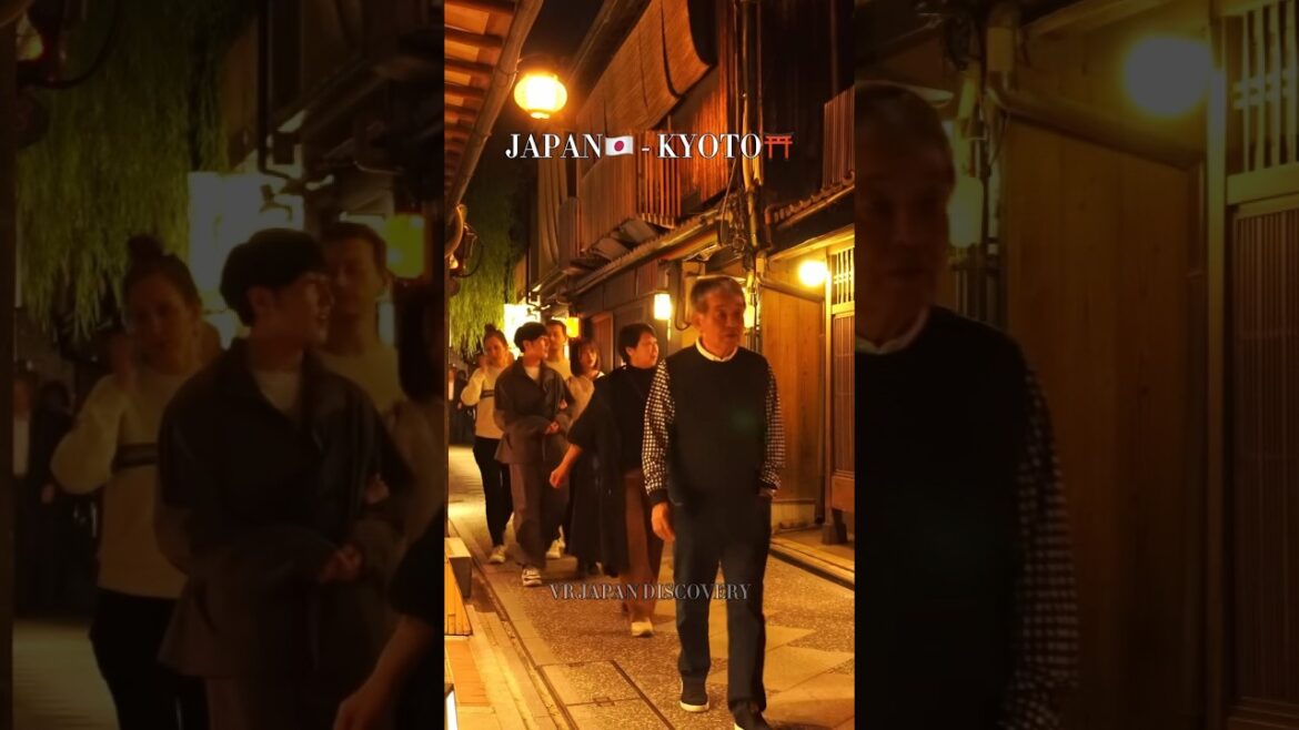 【4K HDR】Japanese Night Serenity: Pontocho Park, Kyoto ASMR Tour🇯🇵日本の夜の静寂:先斗町公園, 京都ASMRツアー #shorts