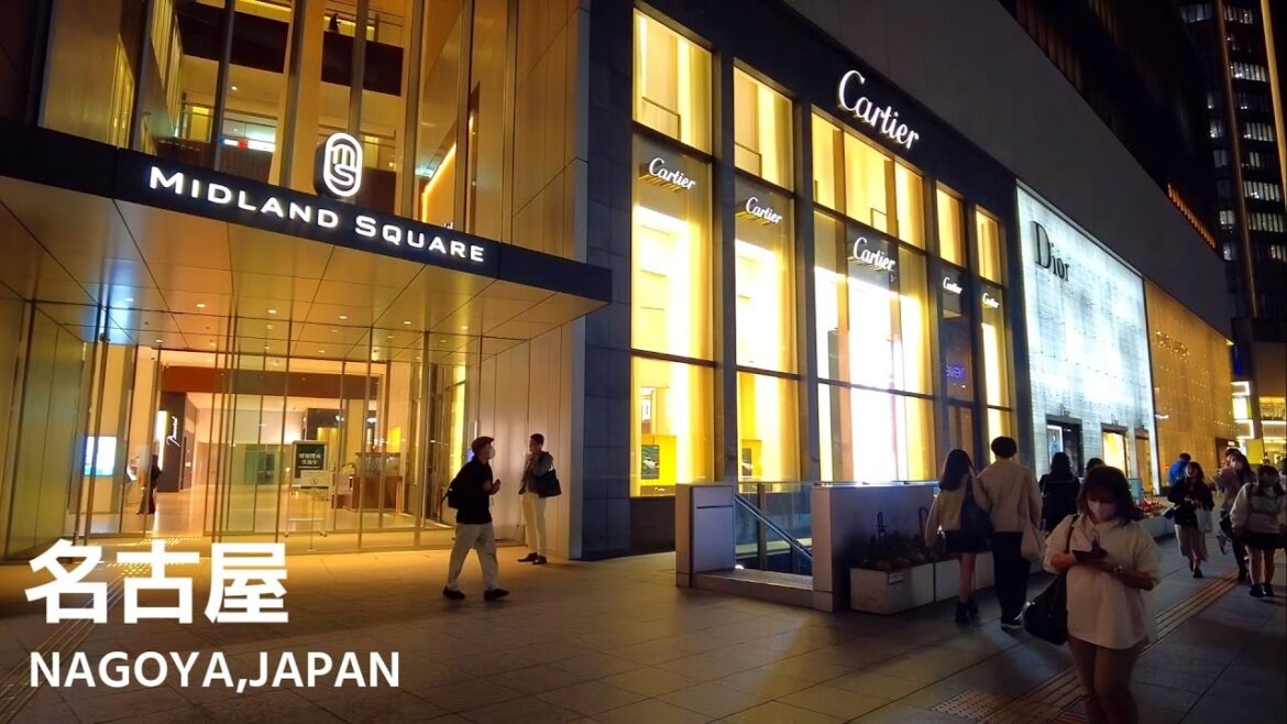 JR名古屋駅から納屋橋・御園座・伏見へ、広小路通りナイトウォーク