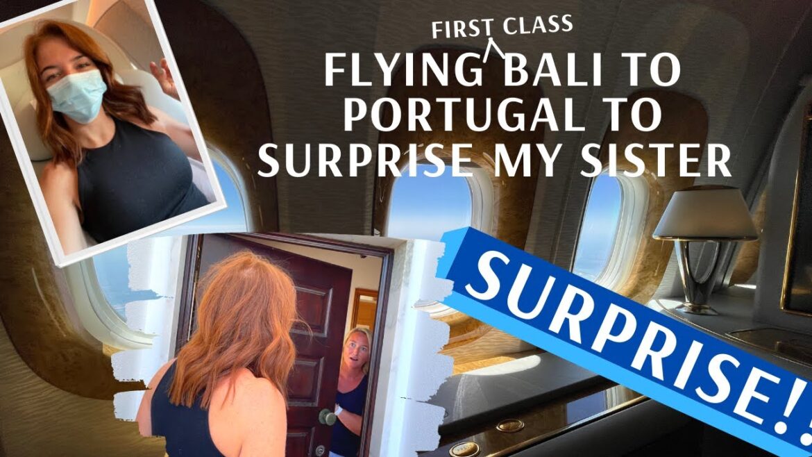 Flying to Portugal in Emirates First Class to surprise my sister Flying to Portugal in Emirates First Class to surprise my sister