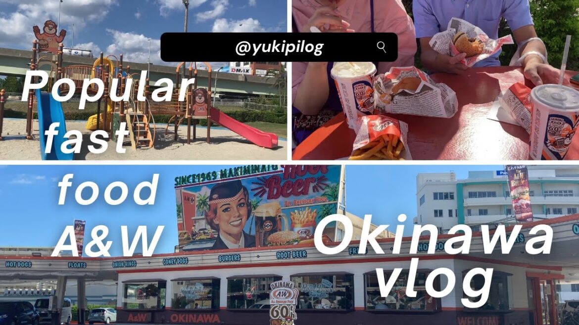 Explore Okinawa Vlog｜Popular fast food "A&W"Makiminato branchエンダー牧港店