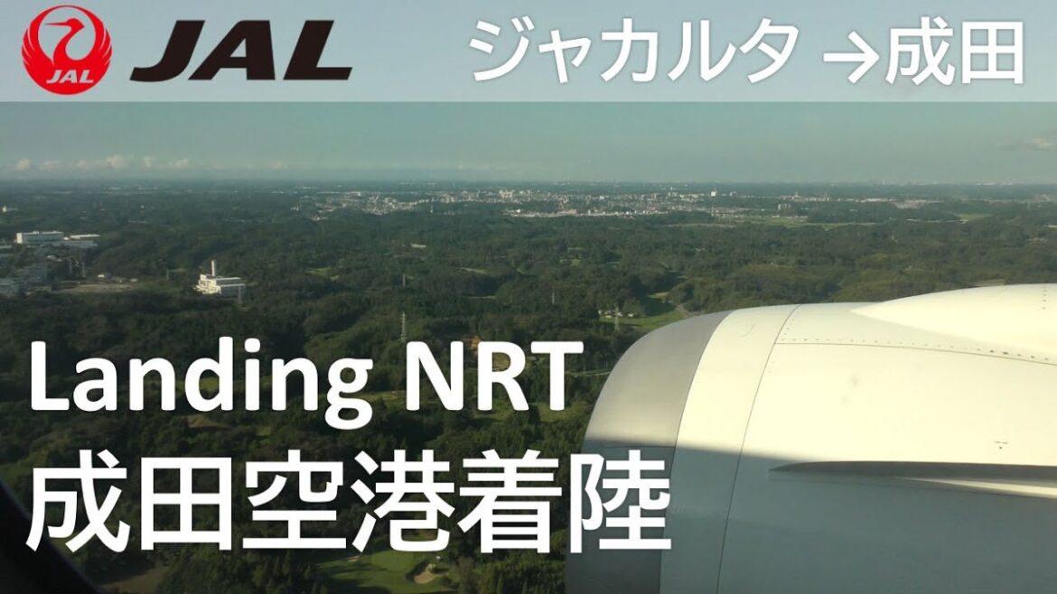 【成田国際空港着陸】日本航空726便、ジャカルタ・スカルノハッタ国際空港→成田空港 Landing at Narita International Airport