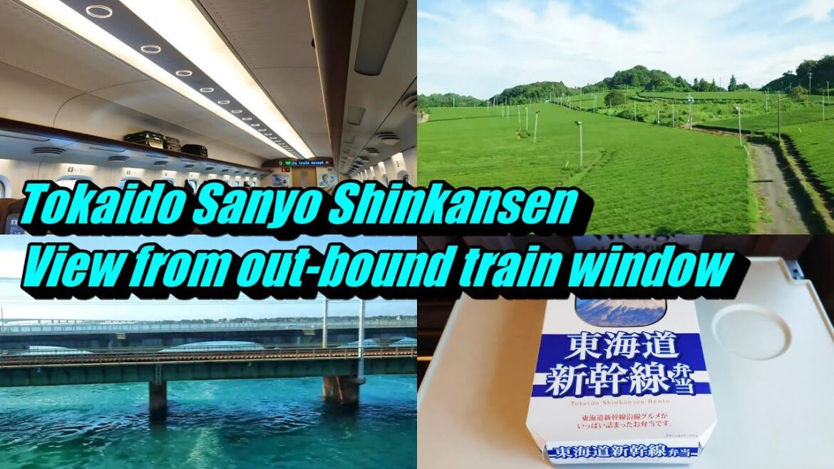 Tokaido Sanyo Shinkansen, Japan – View from out-bound train window Tokaido Sanyo Shinkansen, Japan - View from out-bound train window