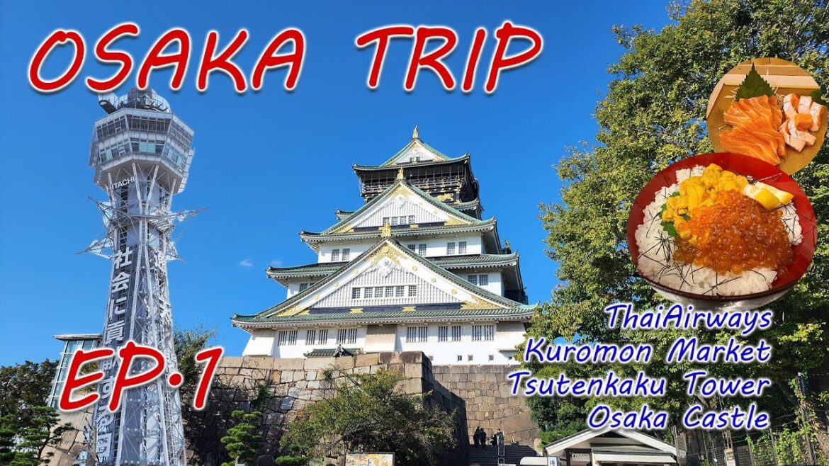 OSAKA EP1 : เที่ยว โอซาก้า Osaka รีวิวการบินไทย เที่ยว ตลาดปลาคุโรมง หอคอยซึเทนคาคุ ปราสาทโอซาก้า OSAKA EP1 : เที่ยว โอซาก้า Osaka รีวิวการบินไทย เที่ยว ตลาดปลาคุโรมง หอคอยซึเทนคาคุ ปราสาทโอซาก้า