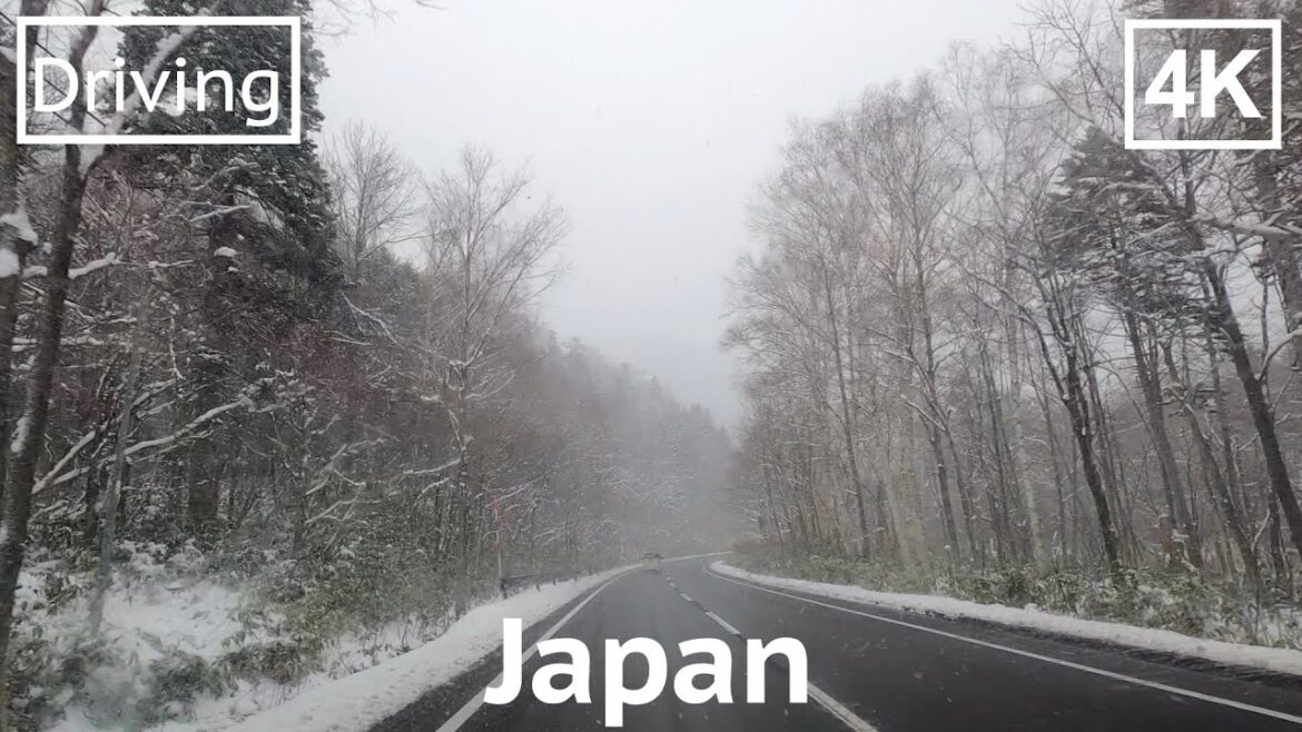 Driving tour of Nakayama Pass in Hokkaido in winter Driving tour of Nakayama Pass in Hokkaido in winter