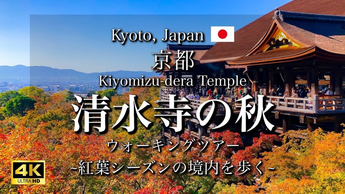 Kyoto, Japan "Kiyomizu-dera Temple" | Autumn Leaves Walking Tour [4K]