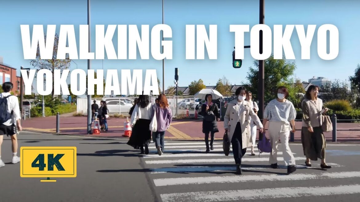 Walking In Tokyo - Yokohama Walking To Gundam Factory - Walking Tour in Tokyo, Japan [4K RESOLUTION]