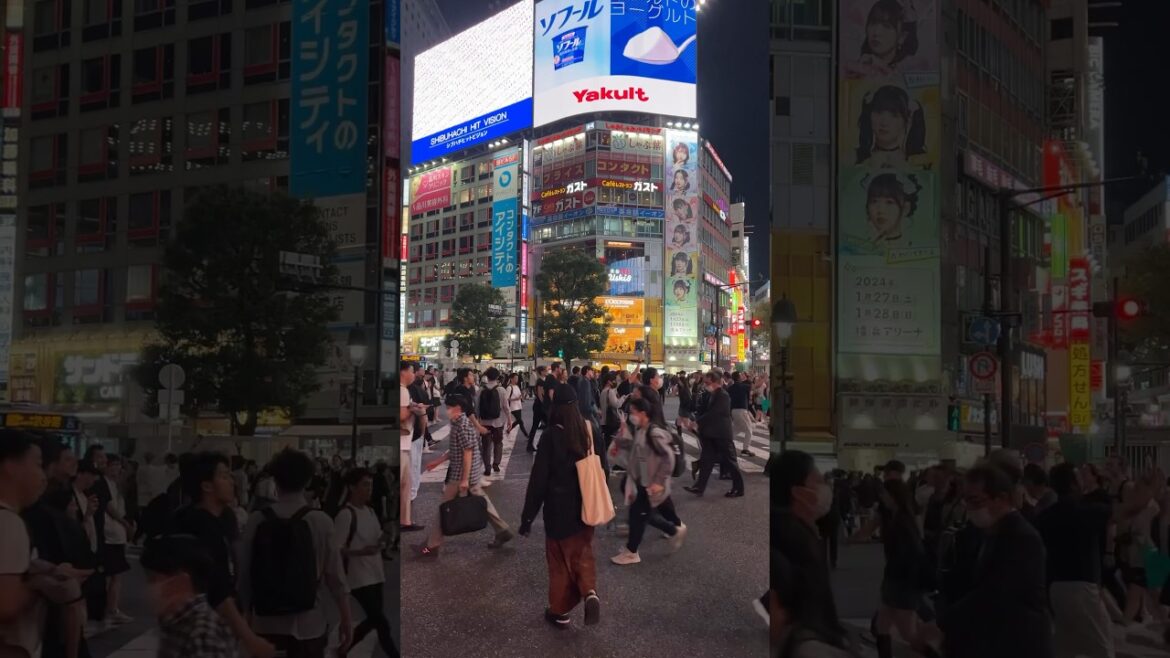 EPIC!!!!!At the World’s Craziest Street in Tokyo #shorts #shibuya #luxurytravel #japan #travelcouple