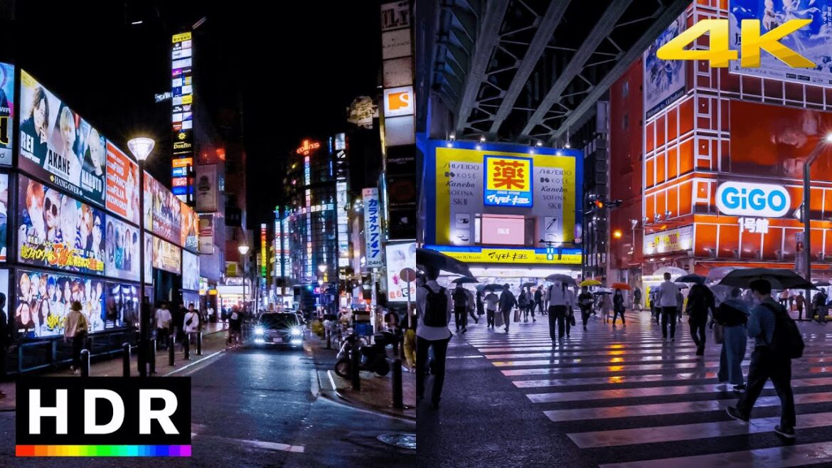 Shinjuku to Akihabara Night Exploring // 4K HDR