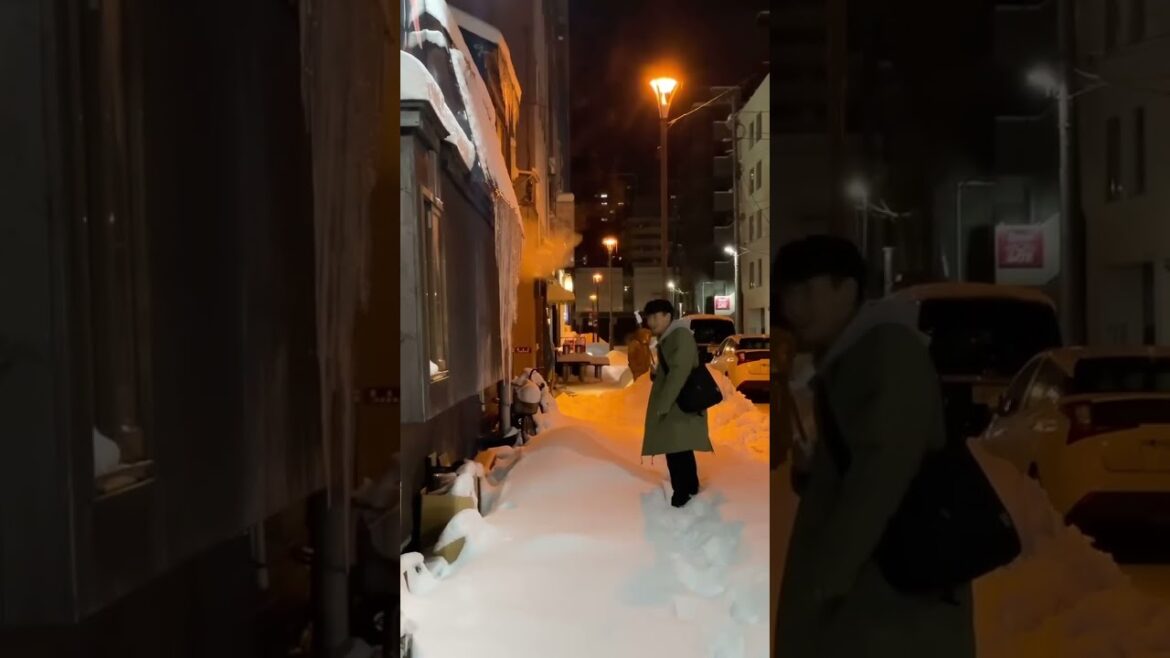 삿포로는 고드름도 이따만해요