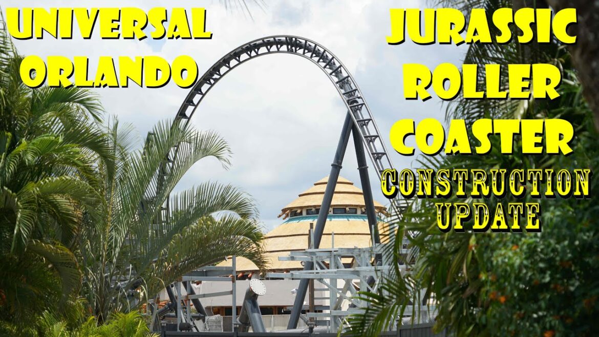 Universal Orlando Resort Jurassic Roller Coaster Construction Update 6.14.20 Dive Loop Done!