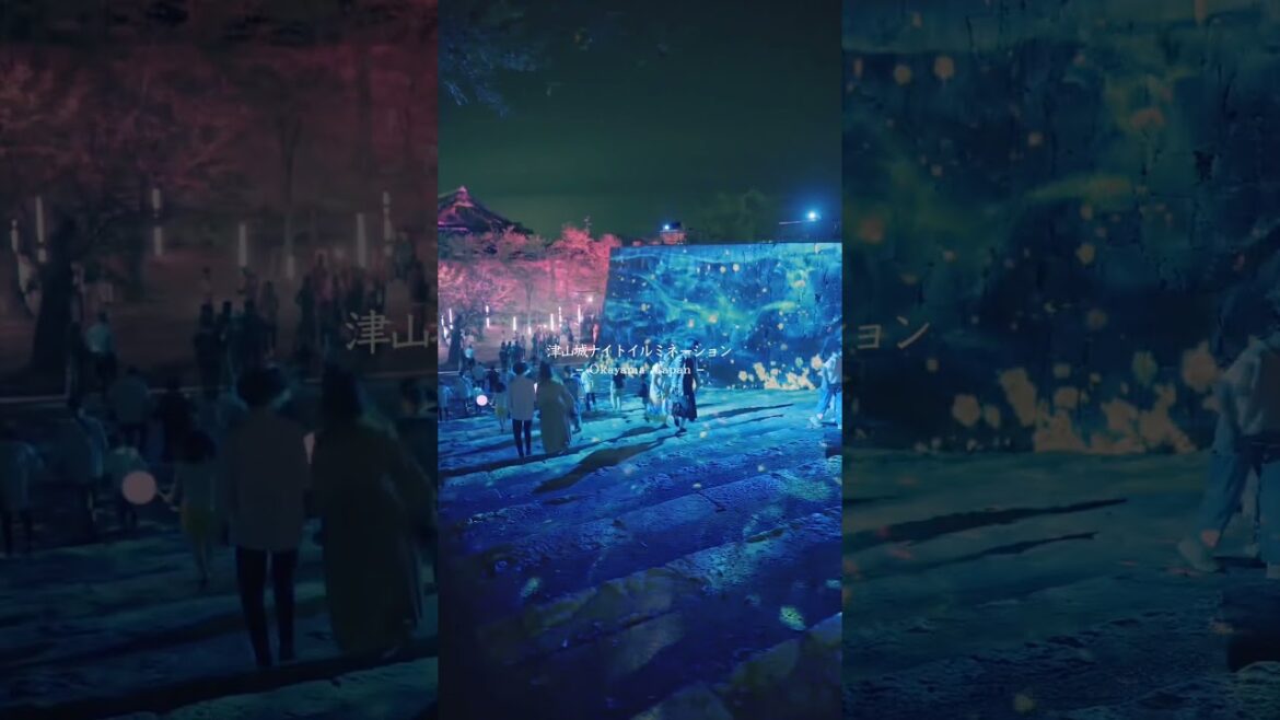 El castillo de Tsuyama ILUMINADO | Okayama