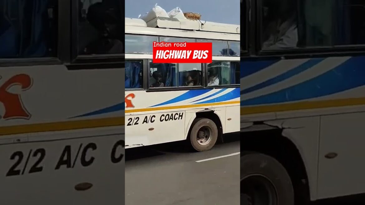 Indian road # Highway bus # journey by bus # youtube shorts 😄🚌