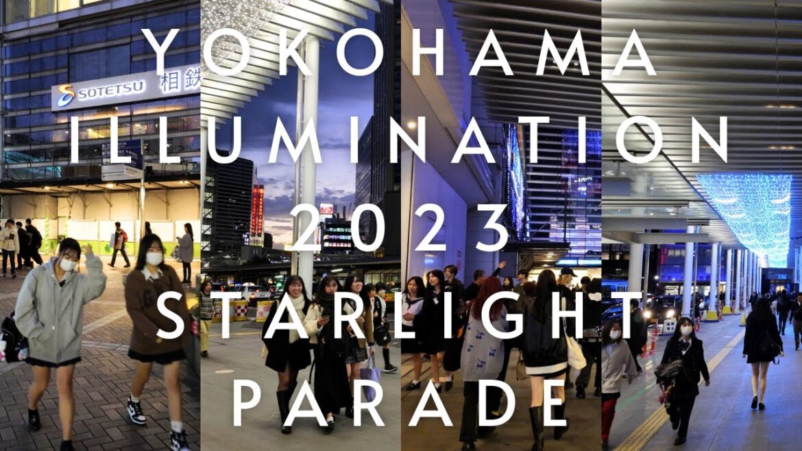 【4K🇯🇵】Yokohama Illumination 2023 Starlight Parade @Yokohama Station West Exit [DJI Osmo Pocket 3]