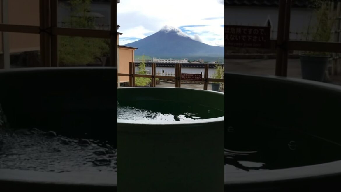 Private Onsen Overlooking Mt Fuji #short #shorts Private Onsen Overlooking Mt Fuji #short #shorts