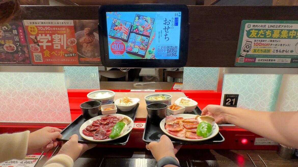 Sushi Train Restaurant but with BBQ Grilled Meats!