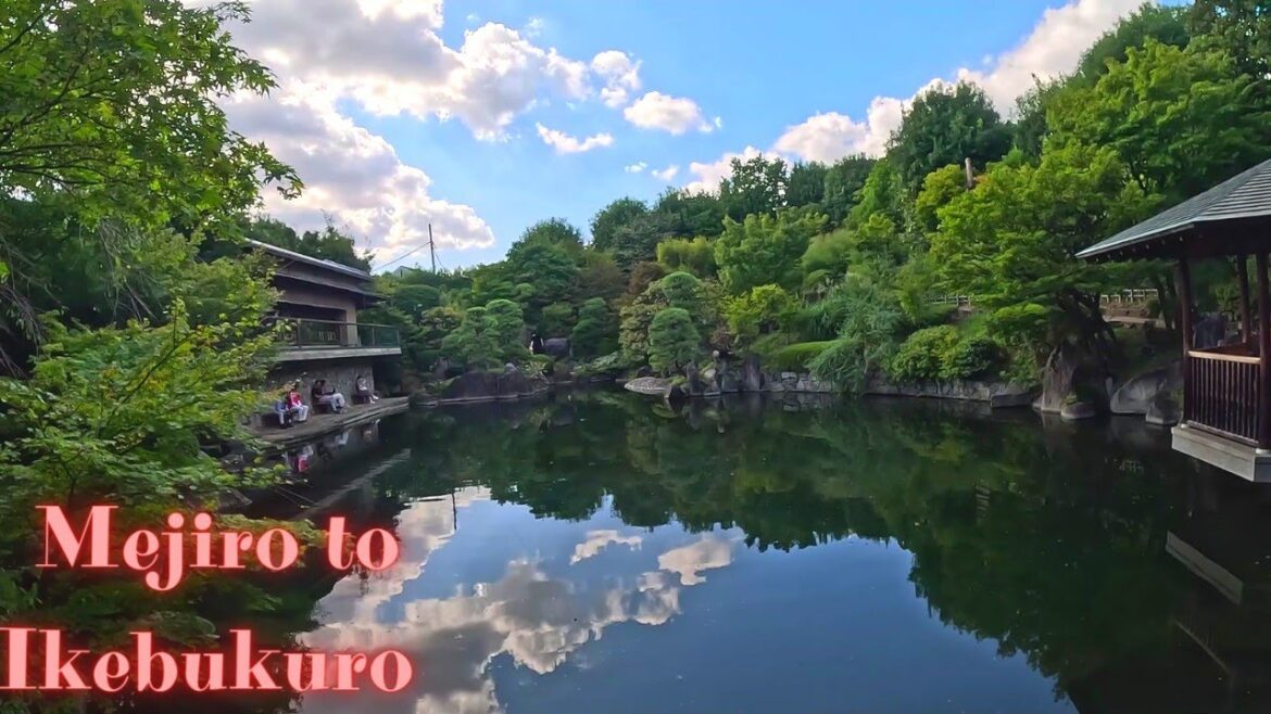 Mejiro to Ikebukuro Tokyo in Japan walk tour. 【4K】11.2023-14