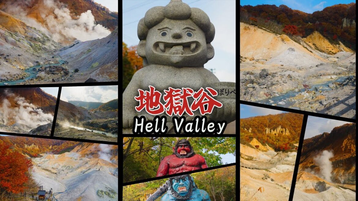 Japanese Hell Valley with Oni | Noboribetsu Jigokudani #japan #onsen #autumn Japanese Hell Valley with Oni | Noboribetsu Jigokudani #japan #onsen #autumn