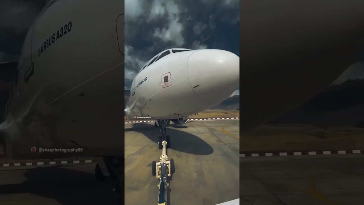 Ready to touch the sky 🌌 worlds s highest airport location In the  heart  of himalayas#airblue