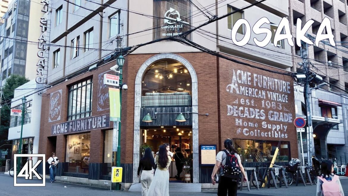 大阪のお洒落な街 堀江を散歩｜4K HDR｜Strolling Through Stylish District Horie in Osaka