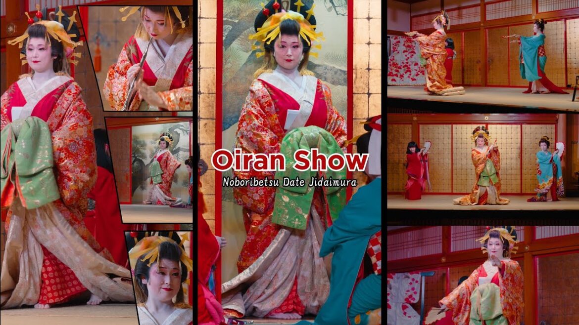 Oiran & Geisha Show | Noboribetsu Date Jidaimura #japan #shorts