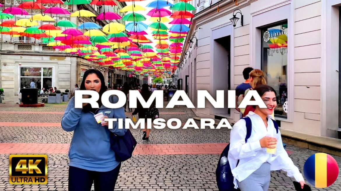 [4K] Walking Tour of Romania - TIMISOARA - Piata Victoriei - Travel Romania 2023