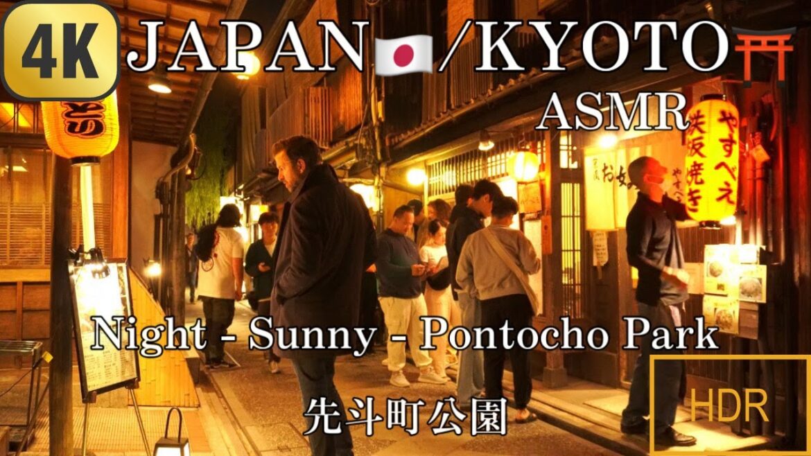 【4K HDR】Japanese Night Serenity: Pontocho Park, Kyoto ASMR Tour🇯🇵日本の夜の静寂:先斗町公園, 京都 ASMRツアー