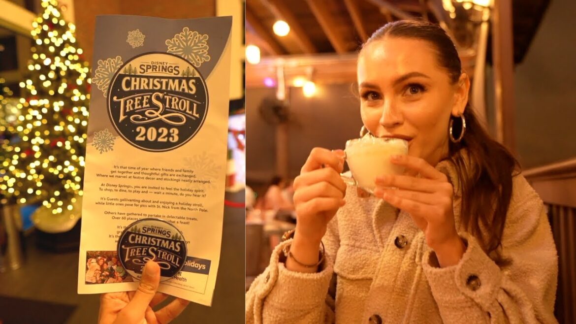 Disney Springs Christmas Tree Stroll 2023! Jock Lindsey's Holiday Hangar Bar & SANTA!