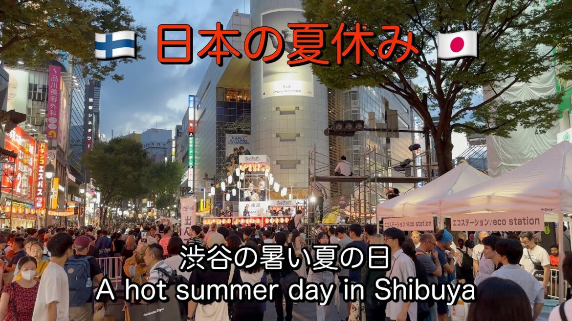 A hot summer day in Shibuya / 渋谷の暑い夏の日. Let’s also visit Capcom and Nintendo stores! #japan #tokyo
