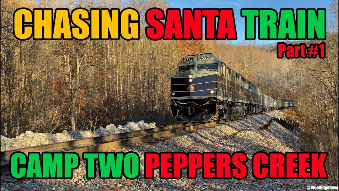 CSX P001 Santa Train Chase north to Kingsport, TN through the Blue Ridge Subdivision Part 1