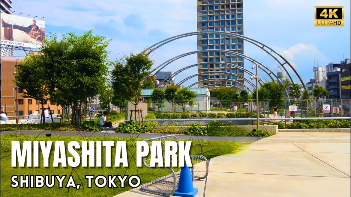 4K Miyashita Park  Shibuya Tokyo 宮下公園 2023 - Full Walking Tour Video | Relaxing Ambience