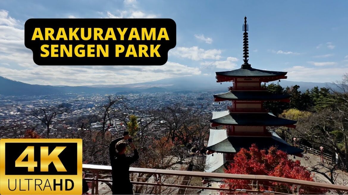 FUJIYOSHIDA, JAPAN 🇯🇵 [4K] Arakurayama Sengen Park — Walking Tour