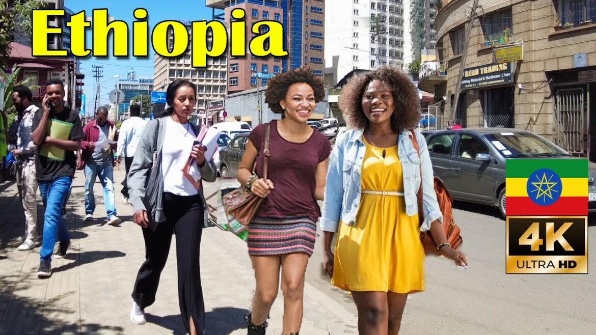 (እሪ በከንቱ) 🇪🇹 Walking Tour Abrihot - Eribekentu-Piassa Addis Ababa, Ethiopia [4K]