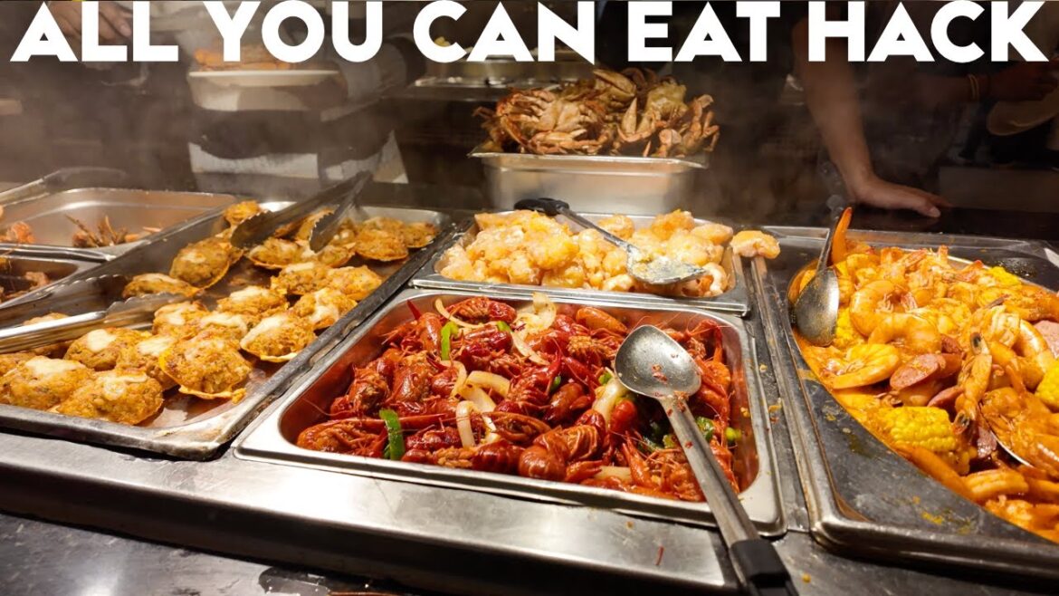 BELLY BUSTING ALL YOU CAN EAT HACK!! HOW TO WIN AT THE BUFFET