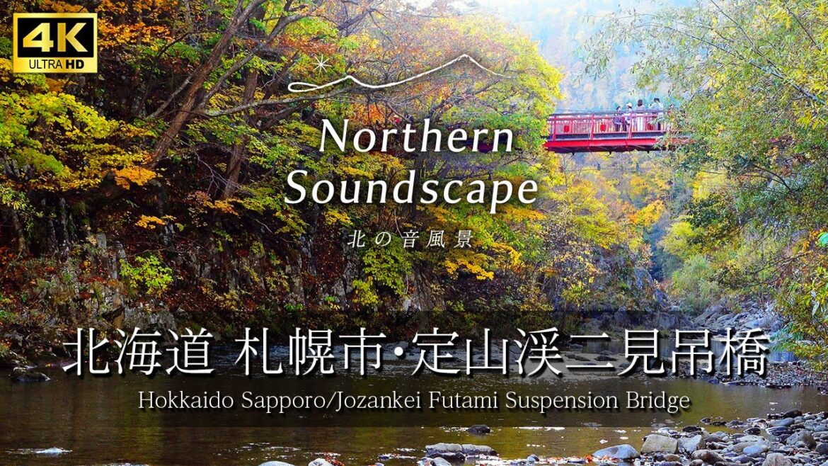 定山渓の絶景ポイント!真っ赤な二見吊橋と豊平川のせせらぎ癒しの1時間 /  北海道の自然音 4K・1時間のNature Sounds 定山渓の絶景ポイント!真っ赤な二見吊橋と豊平川のせせらぎ癒しの1時間 /  北海道の自然音 4K・1時間のNature Sounds