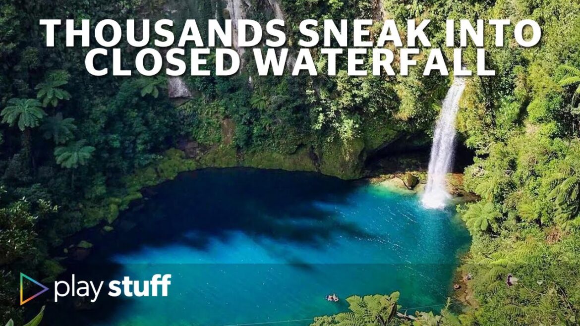 Thousands of people sneak into forbidden New Zealand waterfall | Stuff.co.nz