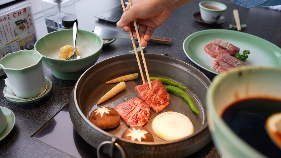 Delicious Wagyu Hotpot in Kyoto Japan Delicious Wagyu Hotpot in Kyoto Japan