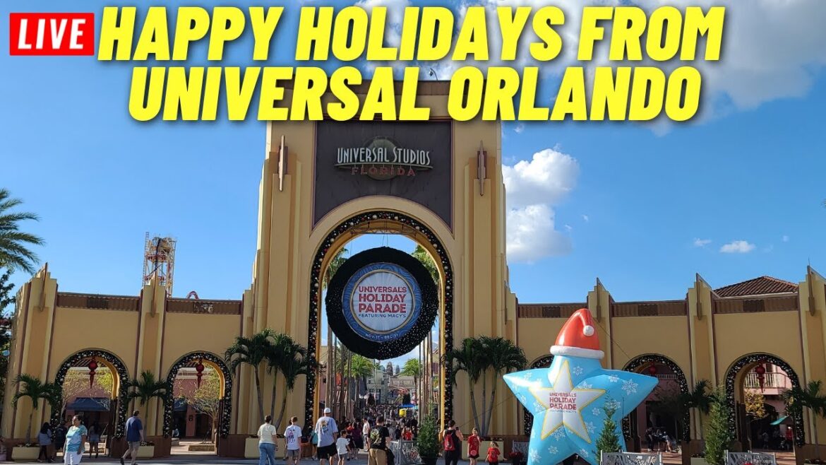 🔴Live:  Universal Studios holiday Parade and Decorations around the park 11/19/2023