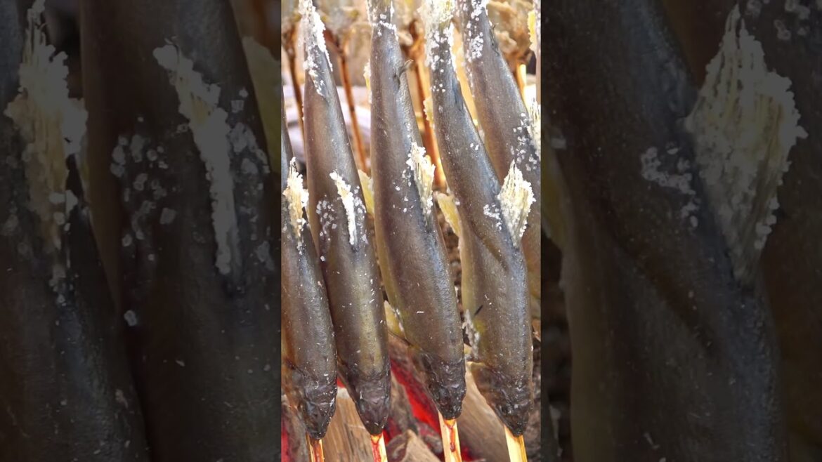 [shorts] Salt-grilled sweetfish - japanese street food #shorts  #food #streetfood